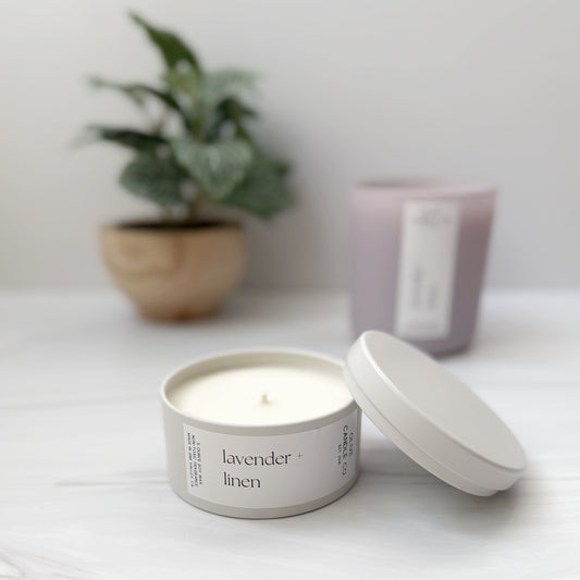 lavender + linen luxe tin