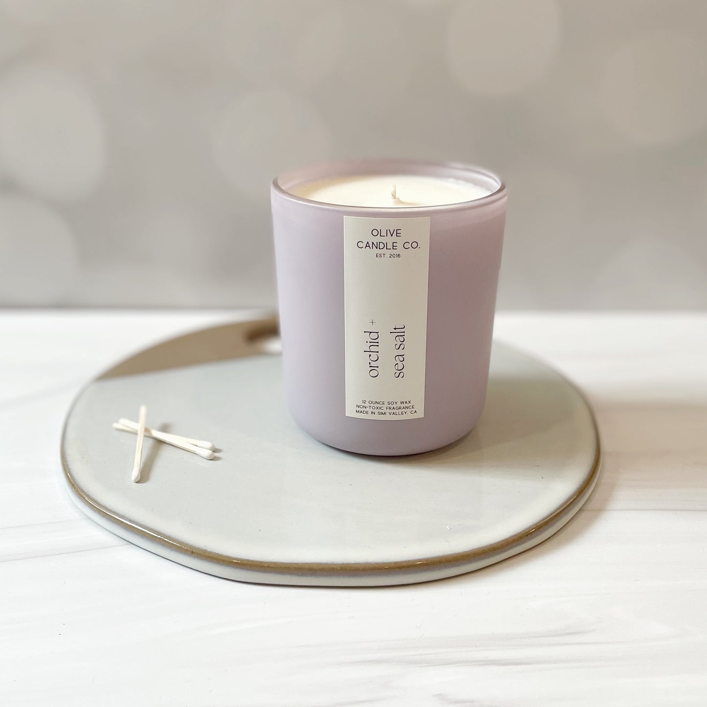 orchid + sea salt glass