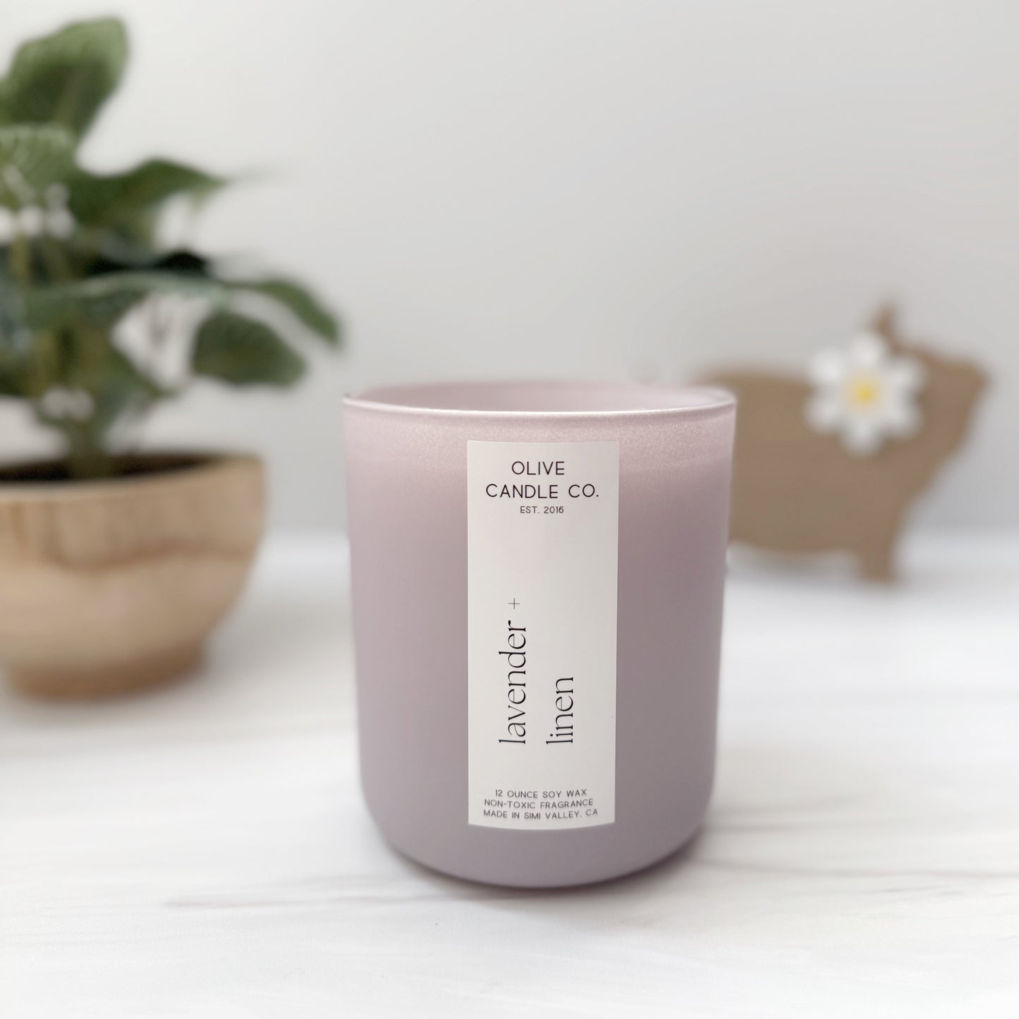 lavender + linen glass