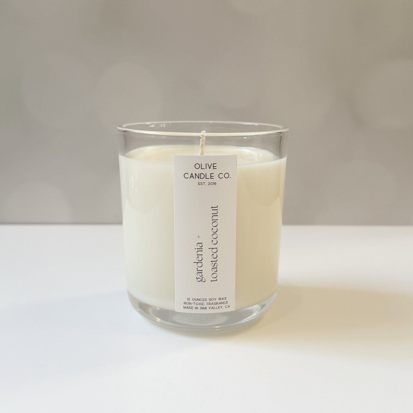 gardenia + toasted coconut glass