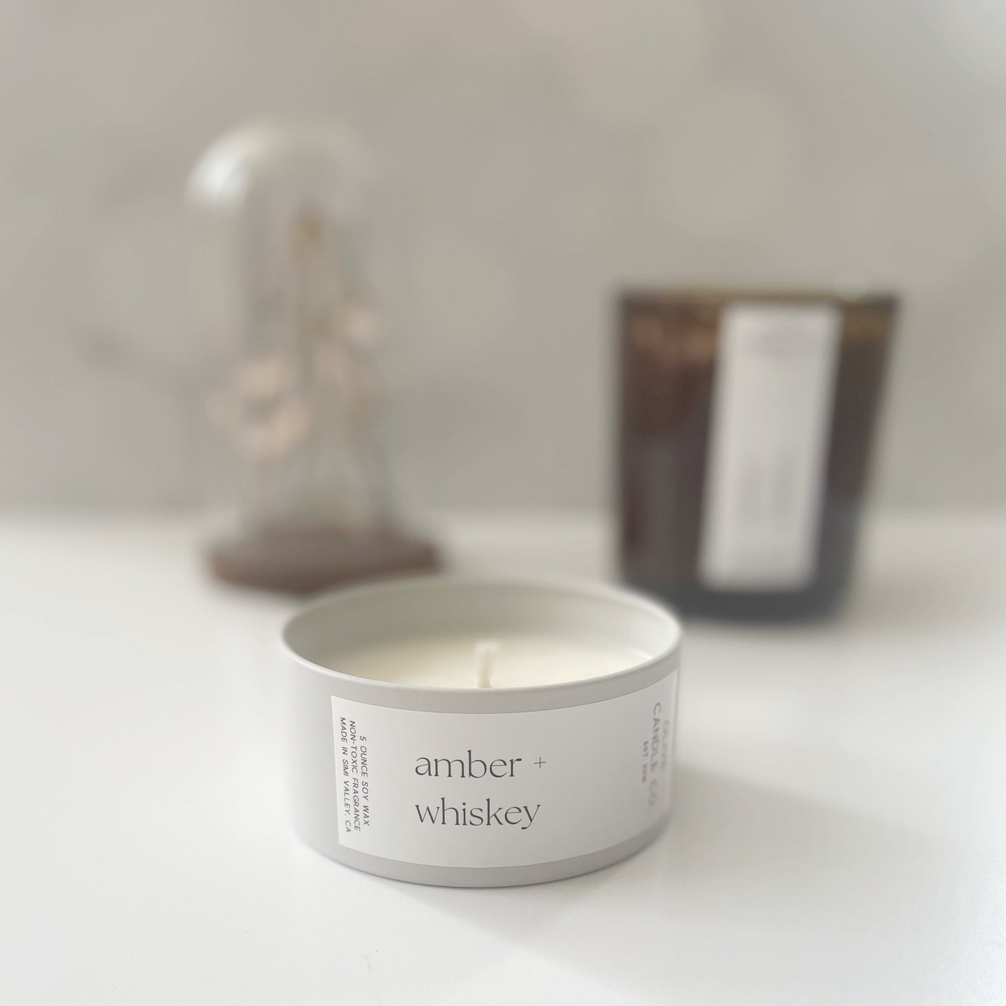 amber + whiskey luxe tin