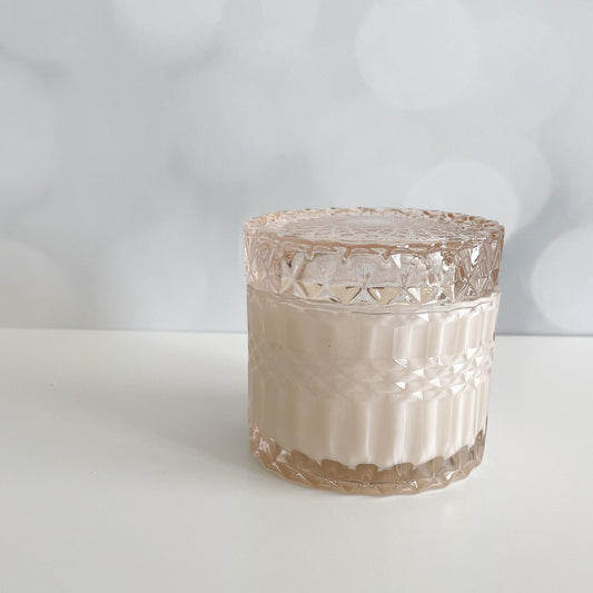 *limited edition* orchid + sea salt vintage blush glass - Olive Candle Co.